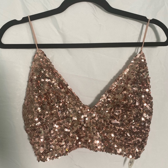 Free People Other - Sparkle Triangle Bra